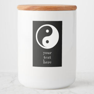Yin Yang Symbol - solide Tätowierung-Design 2 Lebensmitteletikett
