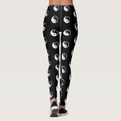 Yin Yang Symbol - solide Tätowierung-Design 2 Leggings (Rückseite)