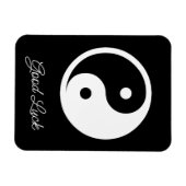 Yin Yang Symbol - solide Tätowierung-Design 2 Magnet (Horizontal)