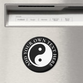 Yin Yang Symbol - solide Tätowierung-Design 2 Magnet (In Situ (Geschirrspüler))