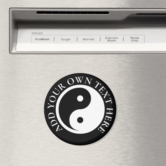 Yin Yang Symbol - solide Tätowierung-Design 2 Magnet (In Situ (Geschirrspüler))