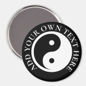 Yin Yang Symbol - solide Tätowierung-Design 2 Magnet (Vorderseite/Rückseite)