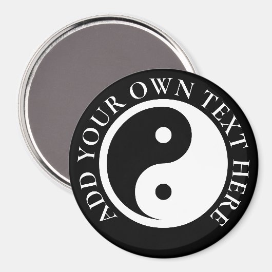Yin Yang Symbol - solide Tätowierung-Design 2 Magnet (Vorderseite/Rückseite)