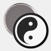 Yin Yang Symbol - solide Tätowierung-Design 2 Magnet (Vorderseite/Rückseite)
