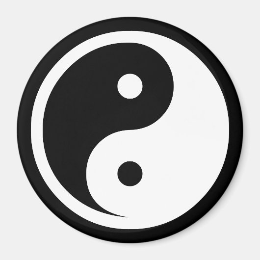 Yin Yang Symbol - solide Tätowierung-Design 2 Magnet (Vorne)
