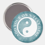 Yin Yang Symbol - solide Tätowierung-Design 2 Magnet (Vorderseite/Rückseite)