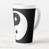 Yin Yang Symbol - solide Tätowierung-Design 2 Milchtasse (Rechte Ecke)