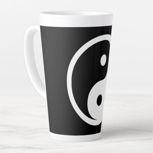 Yin Yang Symbol - solide Tätowierung-Design 2 Milchtasse (Linke Ecke)