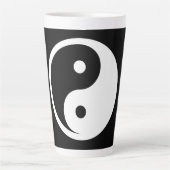 Yin Yang Symbol - solide Tätowierung-Design 2 Milchtasse (Vorderseite)