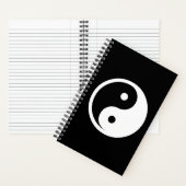 Yin Yang Symbol - solide Tätowierung-Design 2 Notizblock (Innen)