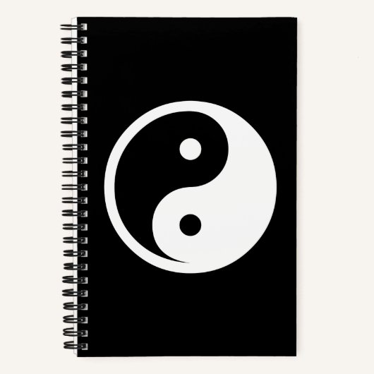 Yin Yang Symbol - solide Tätowierung-Design 2 Notizblock (Vorderseite)