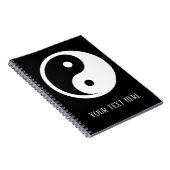 Yin Yang Symbol - solide Tätowierung-Design 2 Notizblock (Rechte Seite)