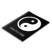 Yin Yang Symbol - solide Tätowierung-Design 2 Notizblock (Linke Seite)