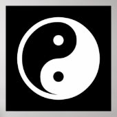 Yin Yang Symbol - solide Tätowierung-Design 2 Poster (Vorne)