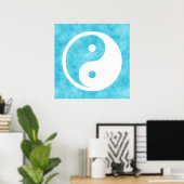 Yin Yang Symbol - solide Tätowierung-Design 2 Poster (Heimbüro)