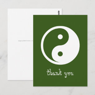 Yin Yang Symbol - solide Tätowierung-Design 2 Postkarte