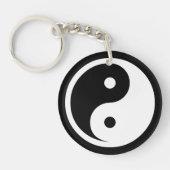 Yin Yang Symbol - solide Tätowierung-Design 2 Schlüsselanhänger (Vorderseite)