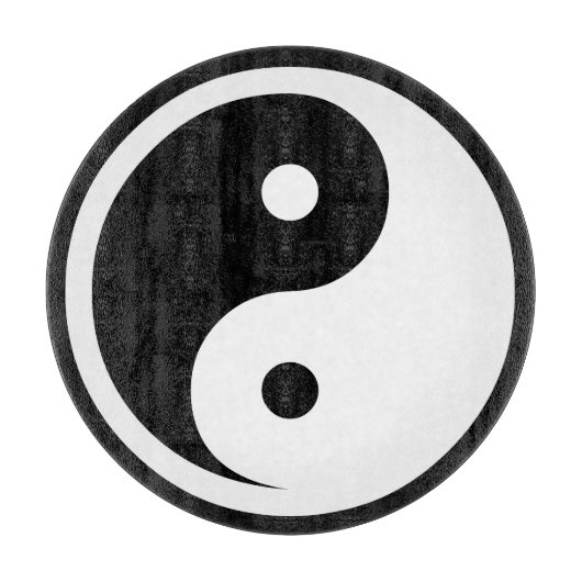 Yin Yang Symbol - solide Tätowierung-Design 2 Schneidebrett (Vorderseite)