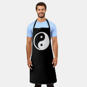 Yin Yang Symbol - solide Tätowierung-Design 2 Schürze (Getragen)