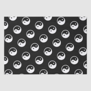 Yin Yang Symbol - solide Tätowierung-Design 2 Seidenpapier