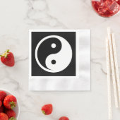 Yin Yang Symbol - solide Tätowierung-Design 2 Serviette (Beispiel)