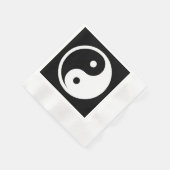 Yin Yang Symbol - solide Tätowierung-Design 2 Serviette (Ecke)