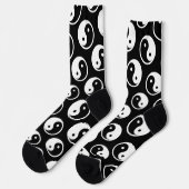 Yin Yang Symbol - solide Tätowierung-Design 2 Socken (Linkes Detail)