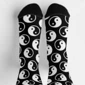Yin Yang Symbol - solide Tätowierung-Design 2 Socken (Oben)