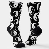 Yin Yang Symbol - solide Tätowierung-Design 2 Socken (Gewinkelt)