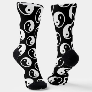 Yin Yang Symbol - solide Tätowierung-Design 2 Socken