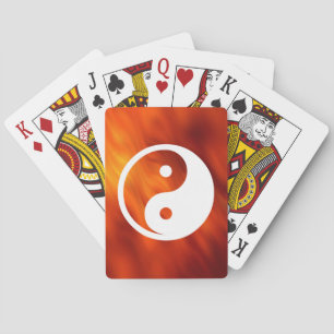 Yin Yang Symbol - solide Tätowierung-Design 2 Spielkarten