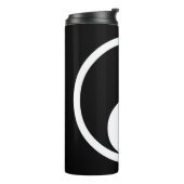 Yin Yang Symbol - solide Tätowierung-Design 2 Thermosbecher (Nach links gedreht)