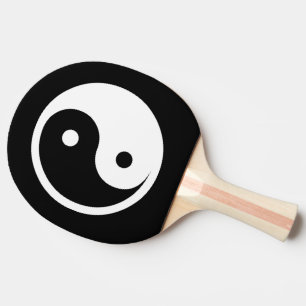 Yin Yang Symbol - solide Tätowierung-Design 2 Tischtennis Schläger