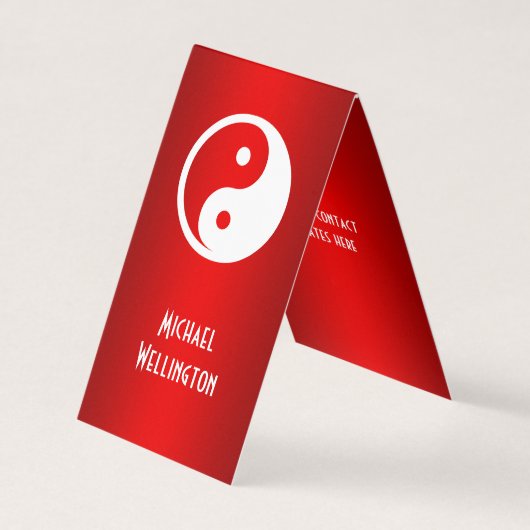 Yin Yang Symbol - solide Tätowierung-Design 2 Visitenkarten (Vorderseite)