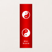 Yin Yang Symbol - solide Tätowierung-Design 2 Visitenkarten (Außenseite Aufgefaltet)