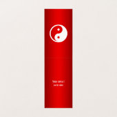Yin Yang Symbol - solide Tätowierung-Design 2 Visitenkarten (Innenseite Aufgefaltet)