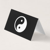 Yin Yang Symbol - solide Tätowierung-Design 2 Visitenkarten (Rückseite)
