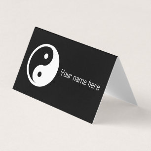 Yin Yang Symbol - solide Tätowierung-Design 2 Visitenkarten
