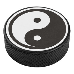 Yin Yang Symbol - solide Tätowierung Eishockey Puck