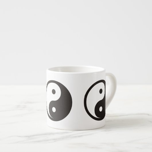 Yin Yang Symbol - solide Tätowierung Espressotasse (Vorderseite Rechts)