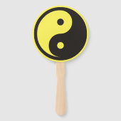 Yin Yang Symbol - solide Tätowierung Fächer (Rückseite)