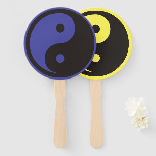 Yin Yang Symbol - solide Tätowierung Fächer