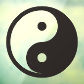 Yin Yang Symbol - solide Tätowierung Fensteraufkleber (Blatt 3)