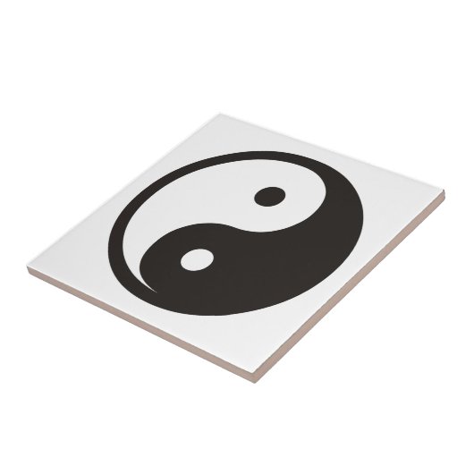 Yin Yang Symbol - solide Tätowierung Fliese (Seite)