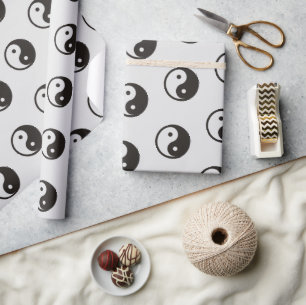 Yin Yang Symbol - solide Tätowierung Geschenkpapier