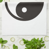 Yin Yang Symbol - solide Tätowierung Geschirrtuch (Gefaltet)