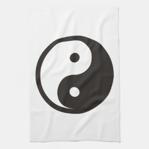 Yin Yang Symbol - solide Tätowierung Geschirrtuch