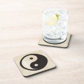 Yin Yang Symbol - solide Tätowierung Getränkeuntersetzer (Rechte Seite)
