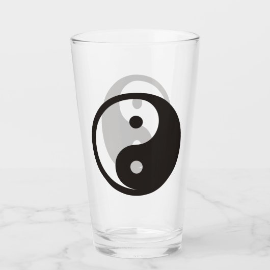 Yin Yang Symbol - solide Tätowierung Glas (Vorderseite)