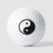 Yin Yang Symbol - solide Tätowierung Golfball (Vorderseite)